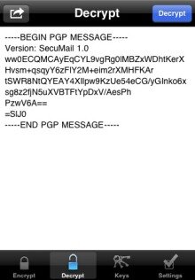 SecuMail шифруем переписку в iPhone