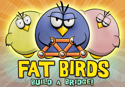 Fat Birds Build a Bridge проведи птичек через обрыв