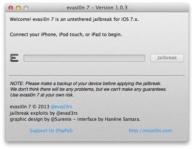 Вышла обновленная утилита Evasi0n7 для джейлбрейка iOS 7.x