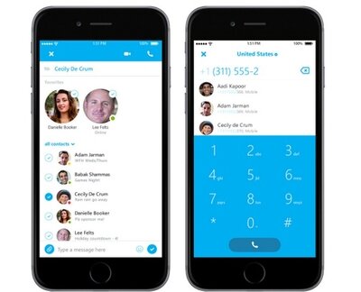 Вышла обновлённая версия Skype для iPhone