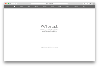 Apple временно закрыла свой интернет магазин 