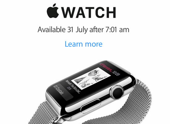 Четвёртая волна продаж Apple Watch стартует 31 июля
