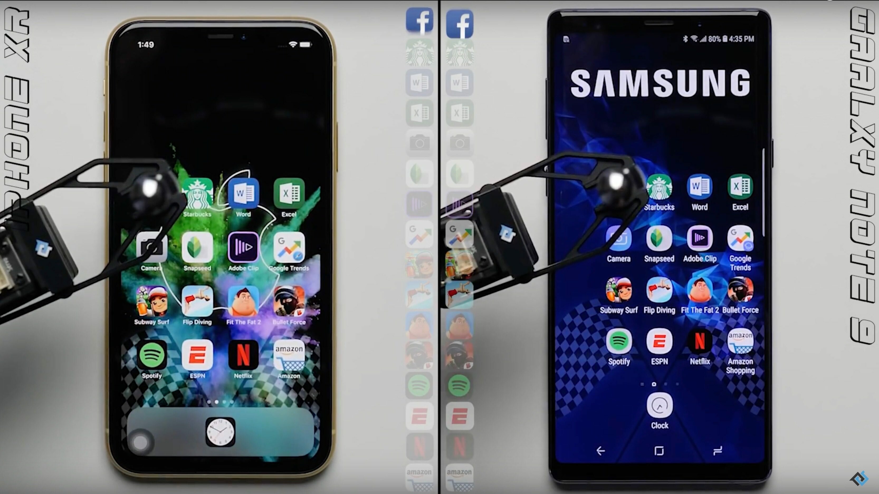 Кто быстрее - iPhone XR или Samsung Galaxy Note 9?