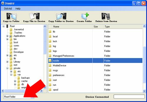 DiskAid файл менеджер для iPhone