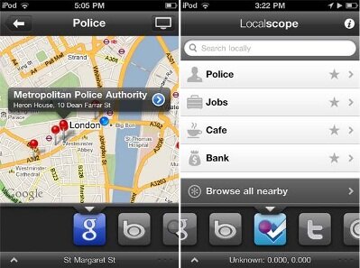 Localscope 1.4 – GPS приложение для пользователей социальных сервисов 