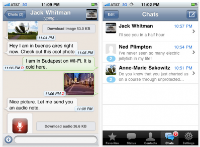 Whats App Messenger 2.6.4: как Skype, только лучше