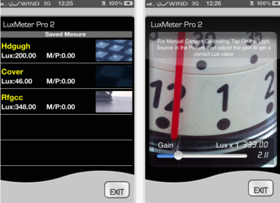 LuxMeter Pro измеритель освещенности для iPhone