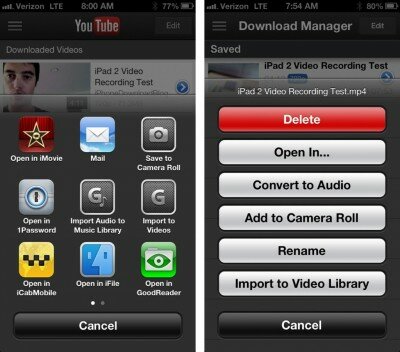 Улучшаем приложение Youtube, скачивание видео на iPhone твики YourTube vs ProTube