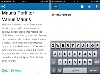 Office Mobile новый офис для iPhone, обзор сравнение с пакетом Apple