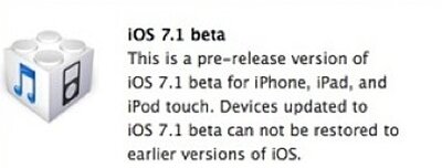 Срок действия бета версии iOS 7.1 истекает 13 января 