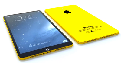 Концепт iPhone 6 в ярко желтом корпусе