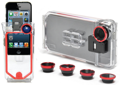 Optrix подводный бокс для iPhone со сменными объективами