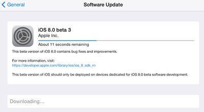 Apple выпустила iOS 8 beta 3