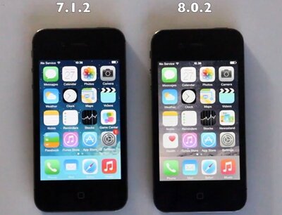 Сравнение производительности iPhone 4s на iOS 7.1.2 и iOS 8.0.2