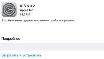 Apple выпустила iOS 8.0.2 с исправлением ошибок