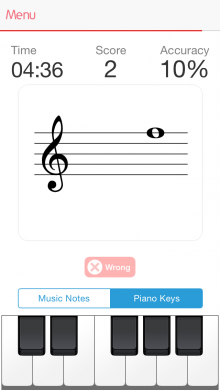 Music Tutor нотный тренажер для iPhone