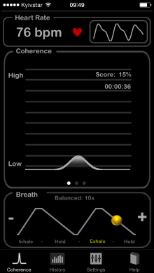 HeartRate+ Cardiorespiratory Coherence пульсометр для iPhone