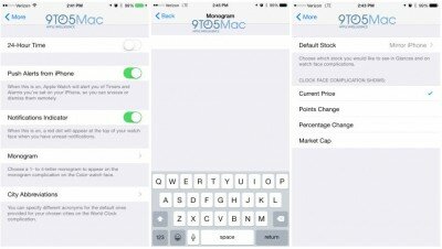 Скриншоты и особенности приложения компаньона для Apple Watch