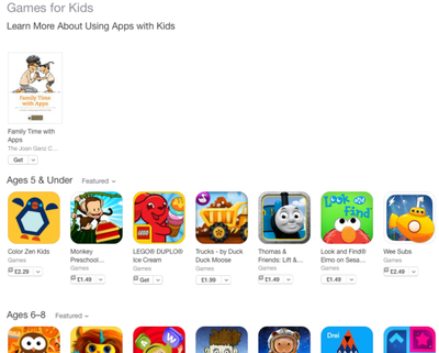 В App Store появился новый раздел для детей
