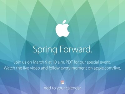 Apple проведёт прямую трансляцию мартовской презентации
