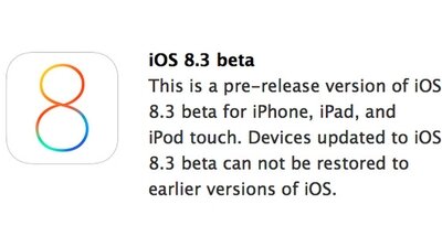 Apple выпустила первую бета версию iOS 8.3