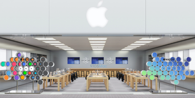 Витрины Apple Store оформят в стиле Apple Watch