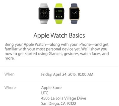Apple проведёт обучающие занятия для покупателей Apple Watch