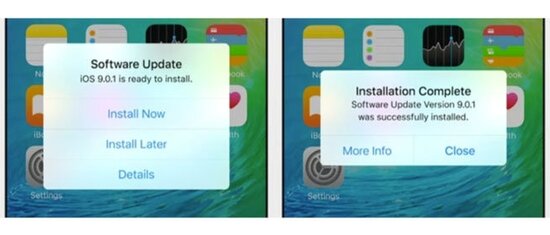 Обновления в iOS 9 будут устанавливаться ночью