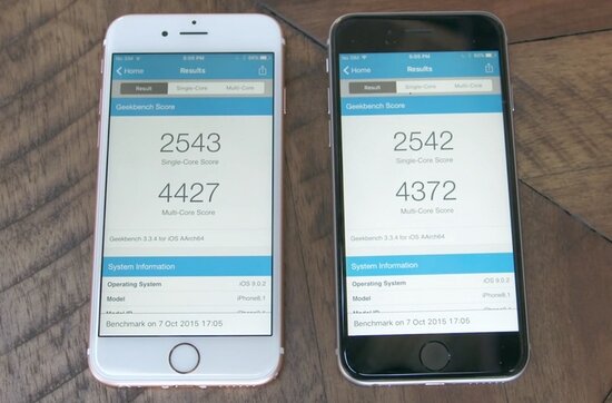 iPhone 6s на процессоре A9 производства TSMC работает быстрее и дольше
