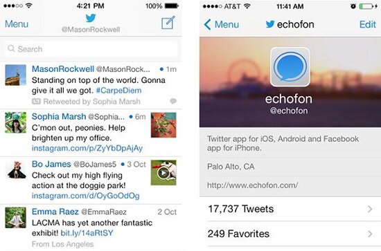 Echofon Pro – быстрый и функциональный клиент для Twitter