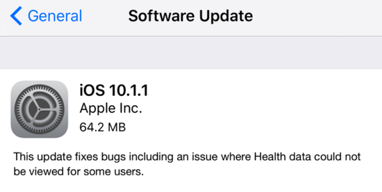 Apple выпустила iOS 10.1.1