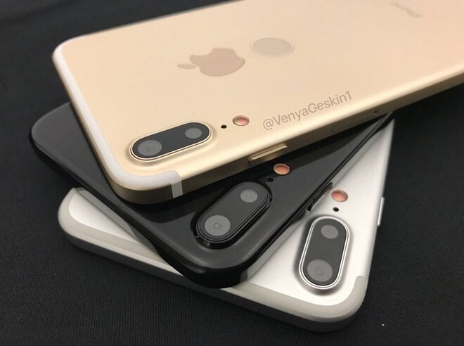 Макет iPhone 8 в трёх расцветках на фото